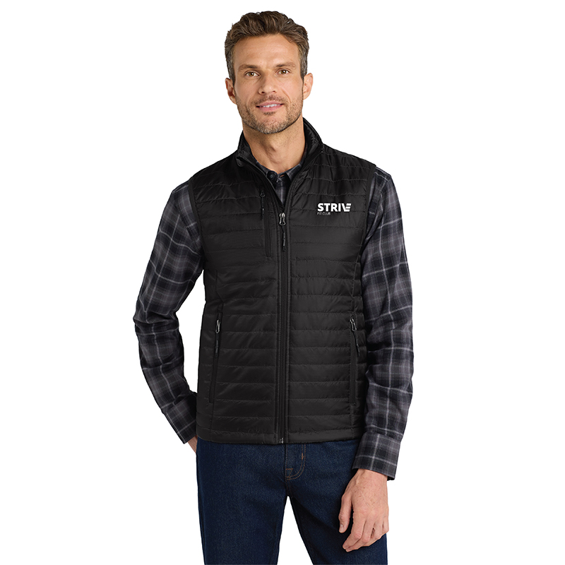 Strive – Puffy Vest – J851 – Deep Black – Left Chest